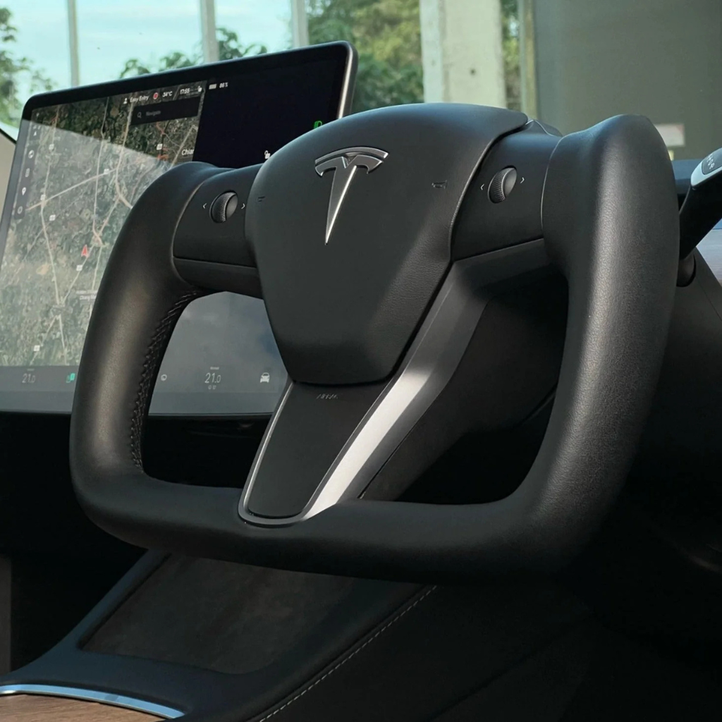 TESLAMODS Premium Yoke Steering Wheel - (Model 3)