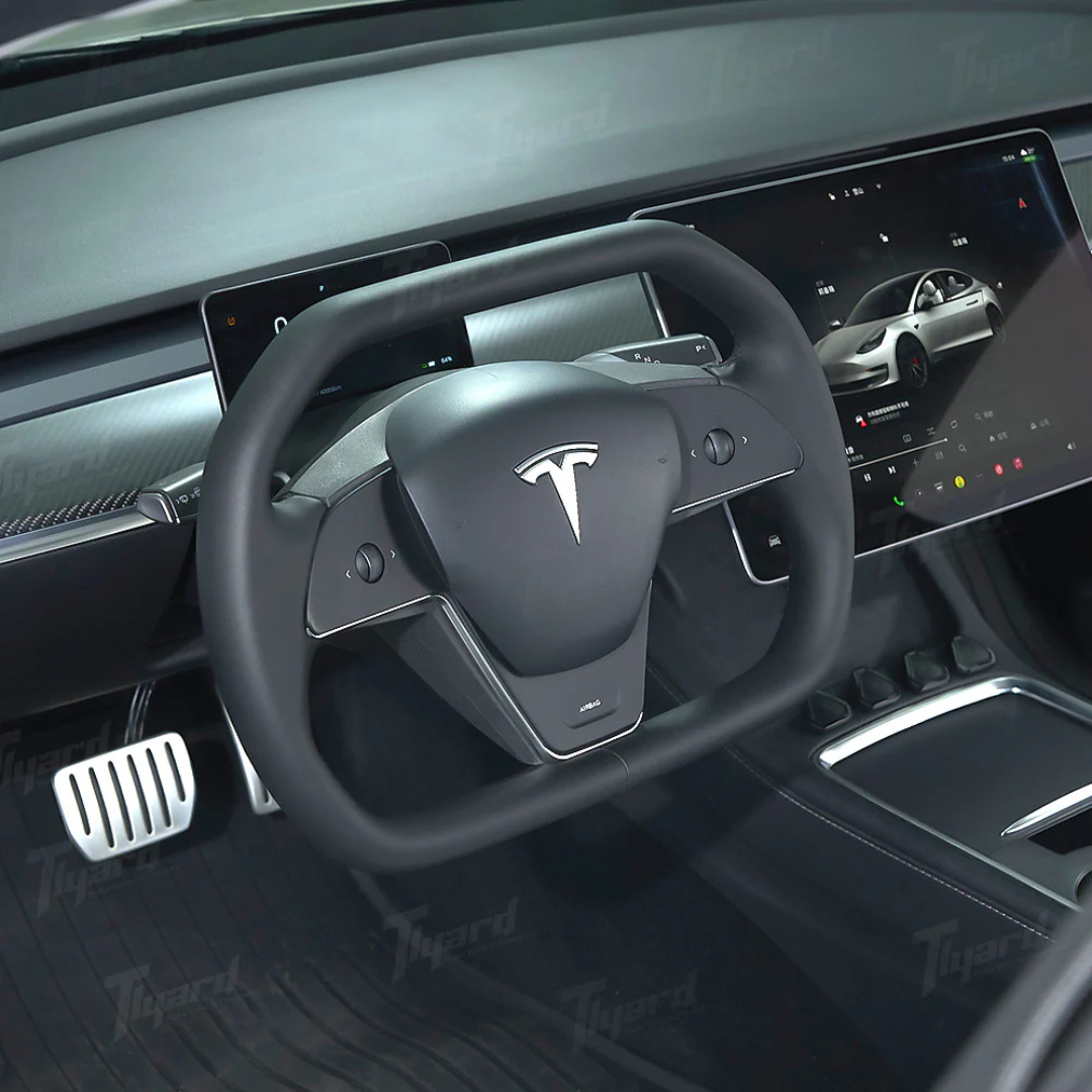 TESLAMODS Cybertruck Edition Yoke Steering Wheel - (Model 3)