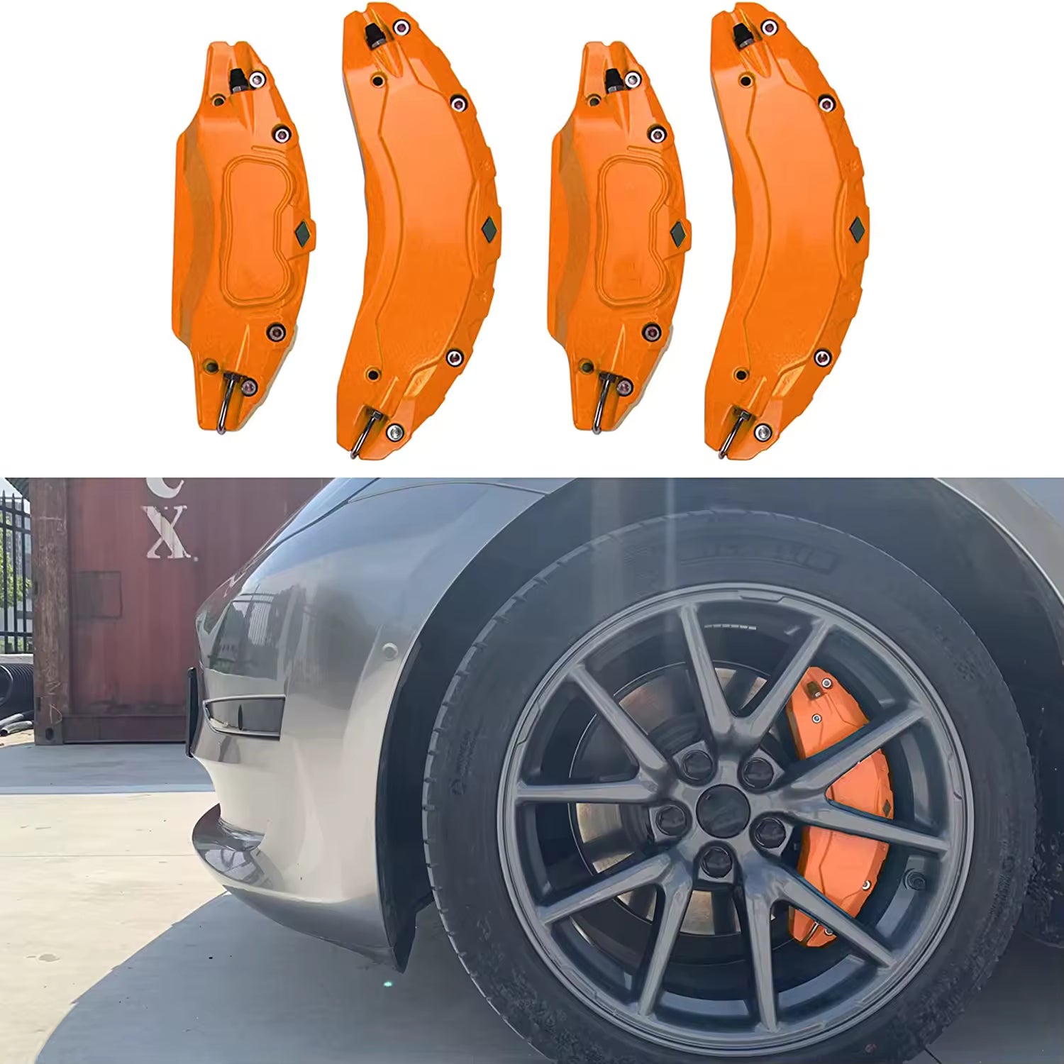 TeslaMods Brake Caliper Covers (with Logo Stickers) – Model 3 (2017–2023)