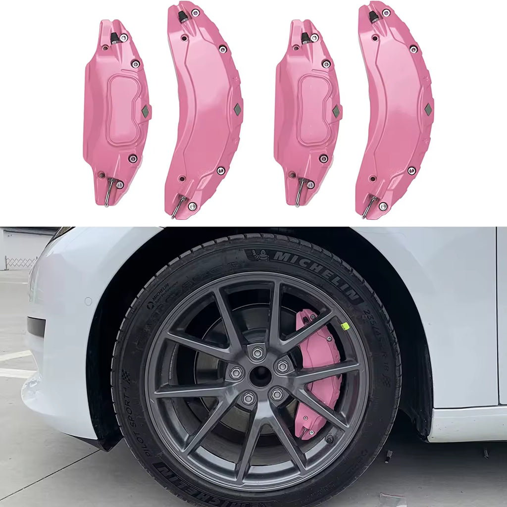 TeslaMods Brake Caliper Covers (with Logo Stickers) – Model 3 (2017–2023)