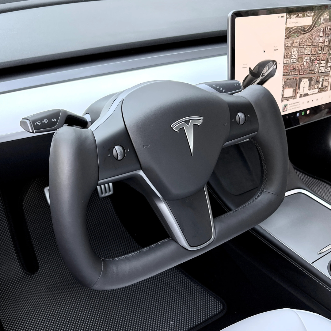 TESLAMODS Premium Yoke Steering Wheel - (Model Y)