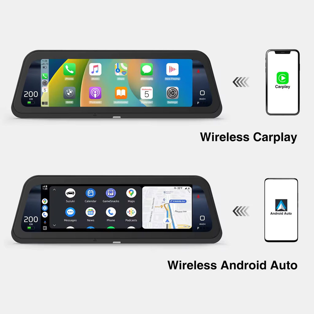 TeslaMods 9.6” Head-Up Display (HUD) – CarPlay & Android Auto for Model 3 (2016-2023) / Model Y (2020-2024)