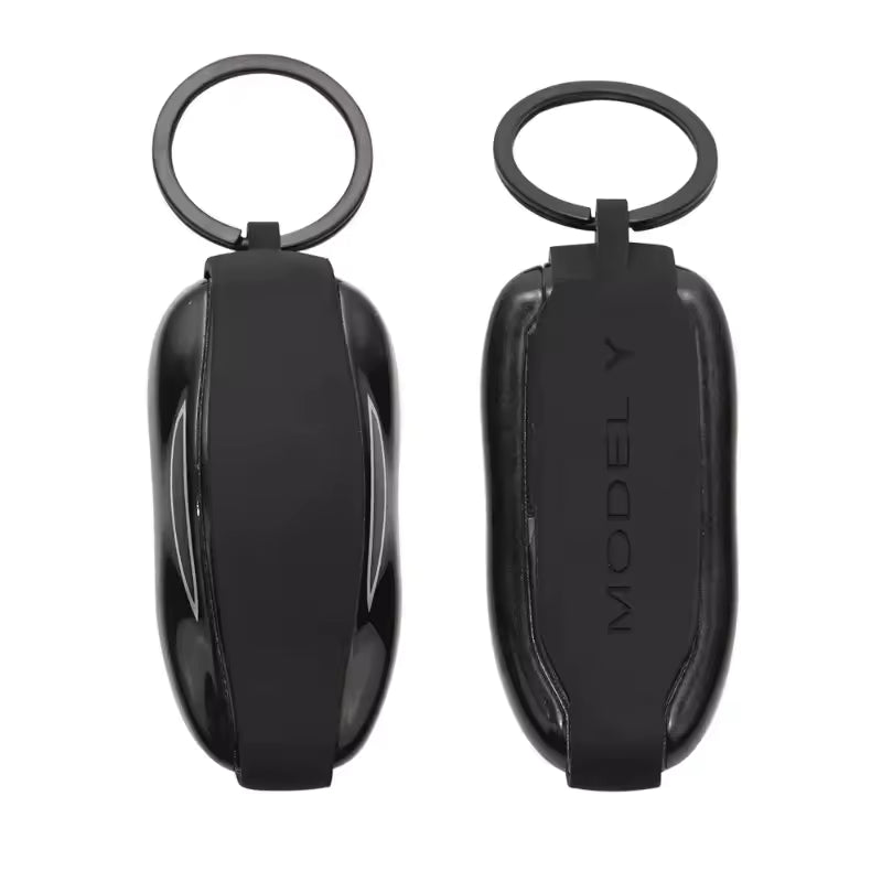 TeslaMods Silicone Key Fob Cover + Metal Keychain – Model 3 / Y / S / X