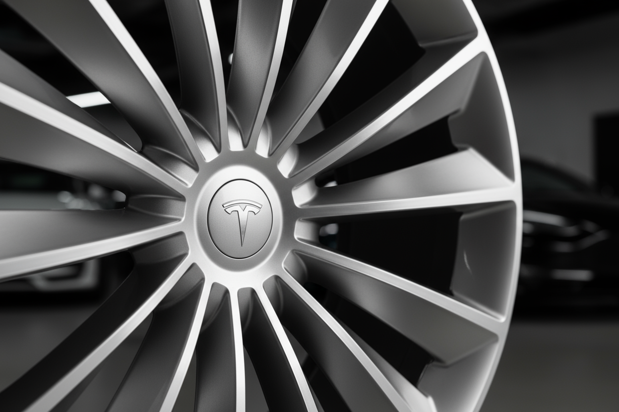 Close up tesla rim